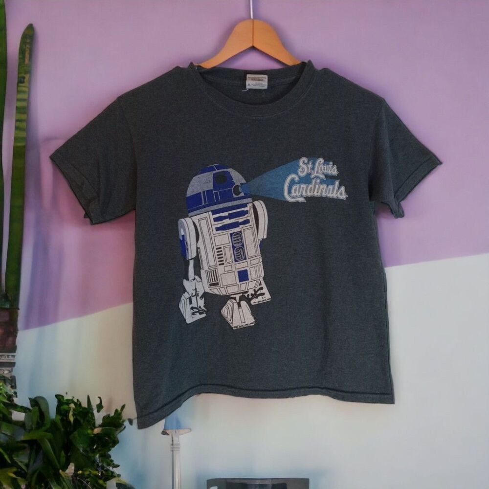 Gildan Star Wars T -Shirt R2-D2 St. Louis Cardinals Unisex Medium